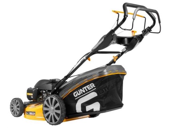 Газонокосилка бензиновая GUNTER LMB-530 SV самоходная(5.6 л.с.(HONDA), шир. 53 см, самоходная (вариатор), мульчир., стальн. корпус, травосборник 70 л)