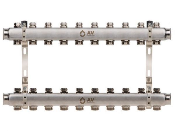 Коллекторная группа AVE162, 10 вых. AV Engineering(PRO серия Для отопления (радиаторы))
