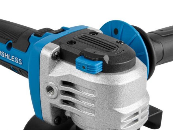 Углошлифмашина BULL CSG 1812-1 SR Xcase XLTpro 2x6 Ач БЕСЩЕТ, 125 мм, рег. об., 10 000 об/мин(Безредукторный тип, плав пуск, конст. эл., защита от перегруз. и перегрев.)