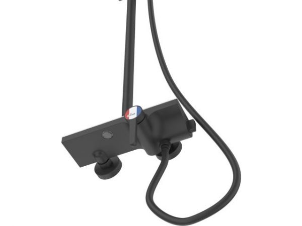 Душевая система (Lt) D35, серия Lotus черный, a-five(На стену, Излив потайной в корпусе, На стену, Излив потайной в корпусе., Троп. душ: вынос 408 мм, ди)