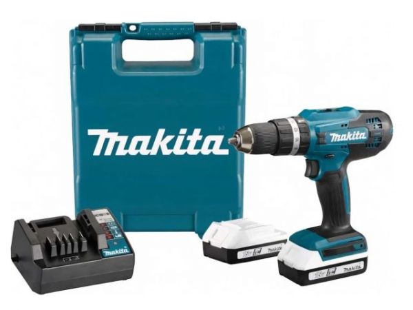 Ударная дрель-шуруповерт MAKITA G-seria HP488D006 в чем. (18.0 В, 2 акк., 2.0 А/ч Li-Ion, 2 скор., 42 Нм, шурупы до 36 мм, сверление в металле до 13 мм)