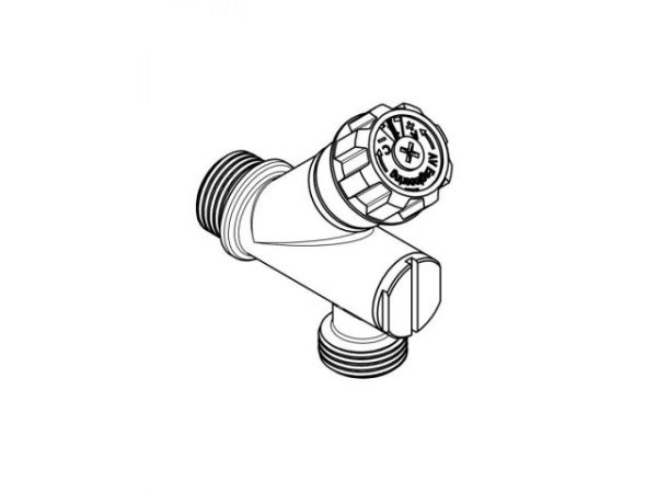 Кран вентильный угловой 1/2' нар.-нар. установочный ХРОМ с фильтром, AV Engineering(Латунь, макс.  16 бар, макс.  110 °С)