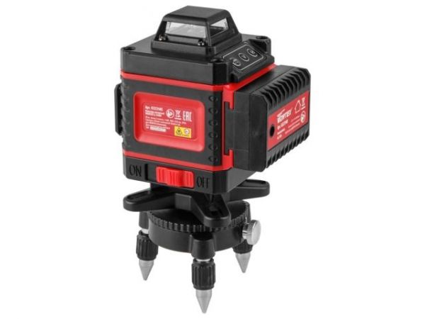 Нивелир лазерный WORTEX LL 0340 в чем. + аксессуары 4х360°, до 25 м, +/- 0.3 мм/м, зеленый(резьба 1/4')