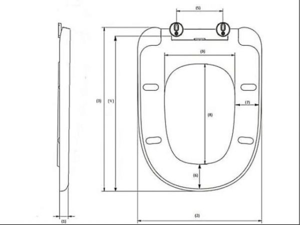 Сиденье для унитаза AV Engineering, ALCA Plus(Дюропласт)