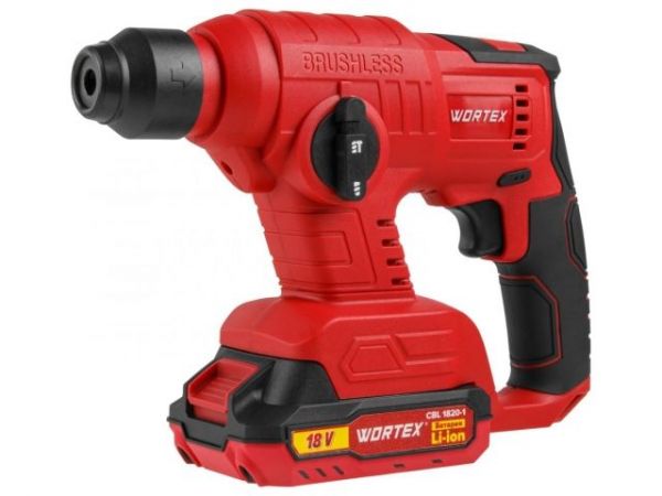 Перфоратор WORTEX CRH 1810 в чем. ALL1 XLT SET БЕСЩЕТ., 18 В, 1.2 Дж, 20 мм, 2х2 А*ч(18.0 В, БЕСЩЕТОЧНЫЙ, , 1.2 Дж, вес 1,14 кг)