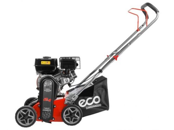 Аэратор/скарификатор бензиновый ECO SCG-400(7.0 л.с., шир. 40 см,, 8 уровней, ручной привод, колеса 7', травосборник 45 л)