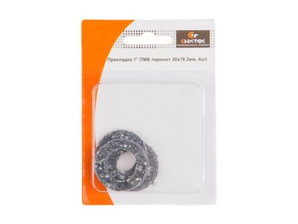 Прокладка паронитовая маслобензостойкая (упаковка 4 шт. в блистере) ПМБ 1' 30х19 h-2mm