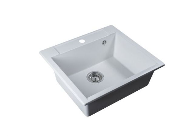 Мойка кухонная из искусственного камня UNIT белый 550х500 мм, AV Engineering