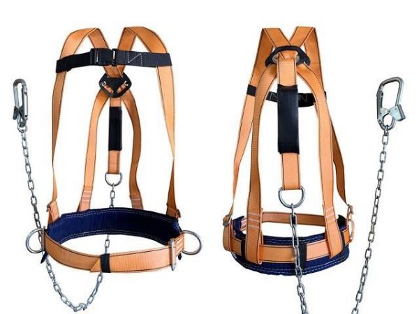 Удерживающая привязь УП-2Д+Строп Г (цепь)+а (амортизатор) (р-р L)(регулировка от S до L (обхват пояса 740-1440мм))