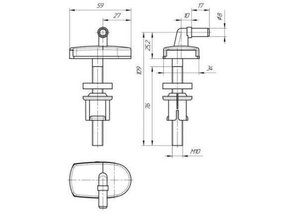 Крепеж для сиденья унитаза Универсал белый, ИнкоЭр(И-Крепеж-Универсал-Белый Р)