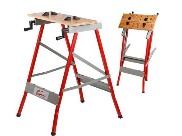 Верстак складной WORTEX WB 5678 БАМБУК, 560x620x780 мм(нагрузка до 70 кг, масса 4 кг)