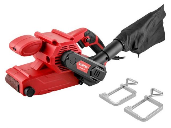 Ленточная шлифмашина Wortex SB 7609-1 AE в кор. 900 Вт, лента 76х533 мм, крепление к столу(120-380 м/мин)