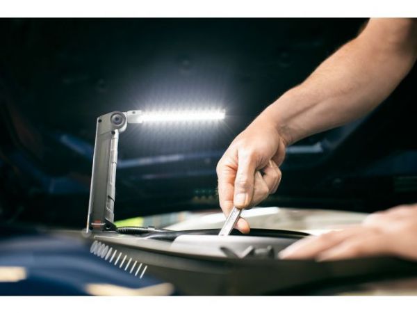 Фонарь-переноска аккумуляторный супер тонкий 400/70Лм, SANSA 401 A Brennenstuhl(карманный, с магнитами, подвесными крюками, до 80 часов, кабель USB-C в комплекте)