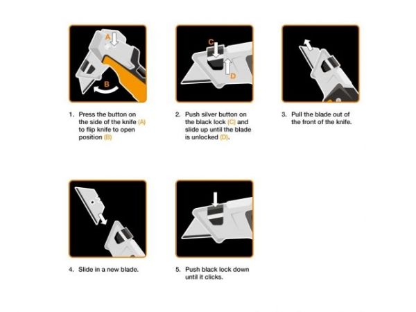 Нож малярный со сменным лезвием CarbonMax  FISKARS