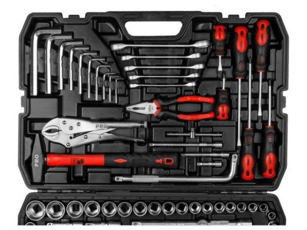 Набор слесарного инстр-та в чем. 142пр. PRO STARTUL STUTTGART (PRO-142S)(6 граней)