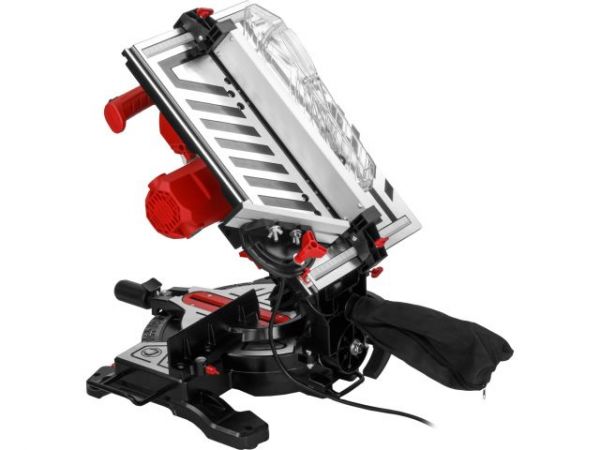 Торцовочная пила комбинированная WORTEX MS 2520-2 LMB в кор. 2000 Вт, 255 мм, глуб. 78 мм,  стол 60(2000 Вт, 255х30.0 мм, глуб. до 78 мм, шир. до 128 мм, лазер, стол 445х287 мм, пропил на столе 60 мм)