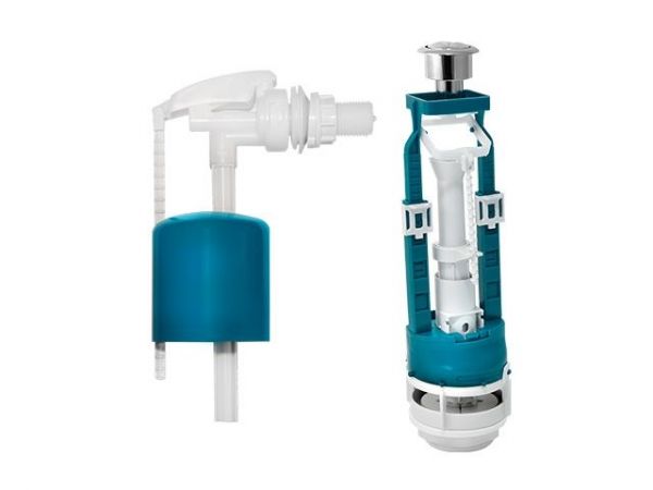 Арматура хром кнопка, бок.подводка, ИнкоЭр(И - СБ1- БпрН-А-М Р)