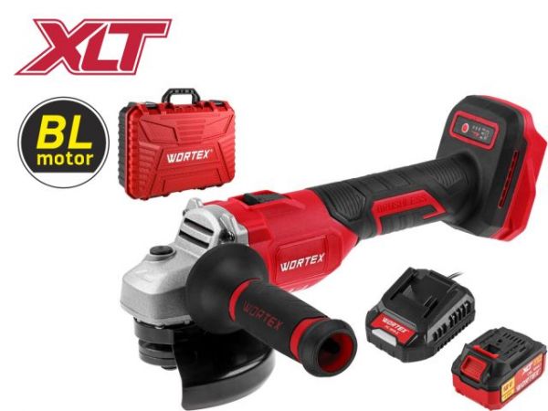 Углошлифмашина WORTEX LX CAG 1812-1 E в чем. ALL1 XLT SET БЕСЩЕТ., 18 В, 125 мм, 8000 об/мин(рег. об.)