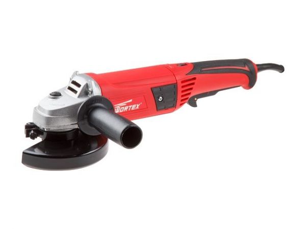 Одноручная углошлифмашина WORTEX AG 1213 в кор. 1250 Вт, 125 мм, 0-11000 об/мин(рег. об., пылезащита двигателя и подшипника, удлинённая рукоятка)