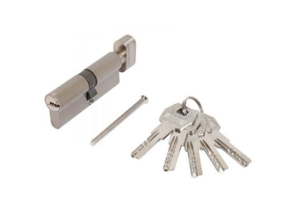 Евроцилиндр с вертушкой Стандарт MAX 80-5K SN(перф.ключ, 5ключей, Длина цилиндра 80 (35*10*35))