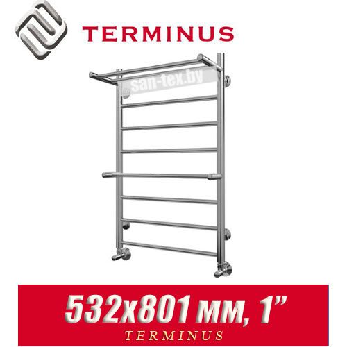 Полотенцесушитель лесенка Terminus "Анкона с полкой" П8 532х801 (1")