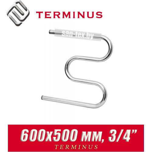 Полотенцесушитель водяной М-образный Terminus 600х500 (3/4")