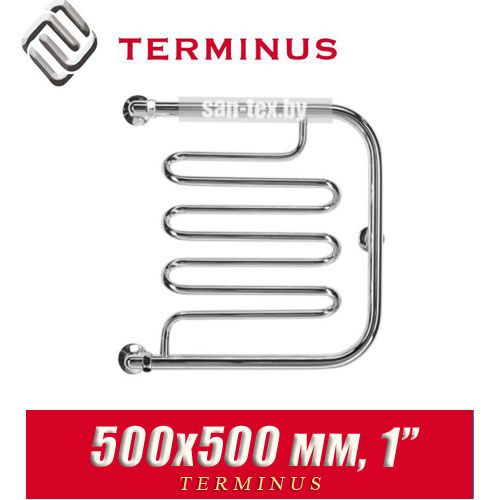 Полотенцесушитель водяной ПМ-образный Terminus "Фокстрот Лиана" 500х500 (1")