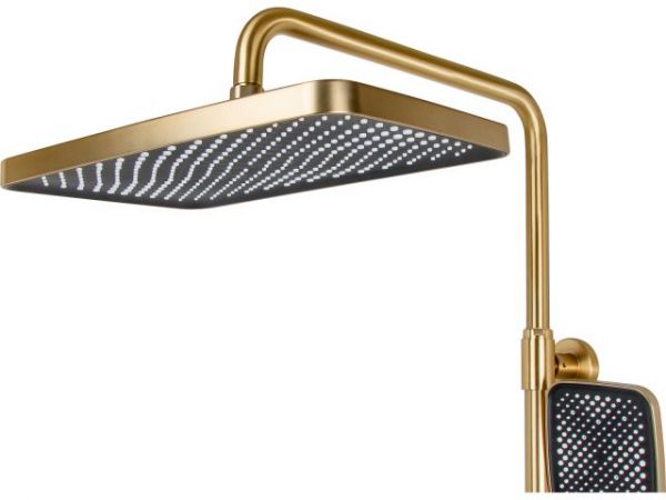 Душевая система (Lt) D35, серия Lily бронза, a-five(На стену, Излив потайной в корпусе, Троп. душ: вынос 405 мм, габариты 300х200  мм.))