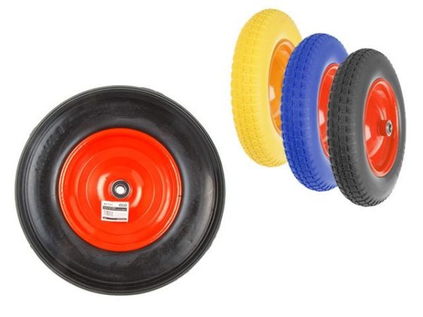 Колесо полиурет. 4.00-8' (подшипн. усил. ф35x16 мм, для оси 16x60мм)(Подходит к тачкам: WB6820-2HD)