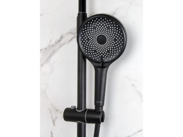 Душевая система (Lt) D35, серия Rose черный + белый, a-five(На стену, Излива нет, Троп. душ: вынос 408 мм, диаметр 250 мм.)