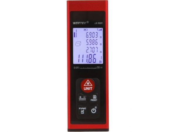 Дальномер лазерный WORTEX LR 7001 в кор., 0,03 – 70, ± 2 мм