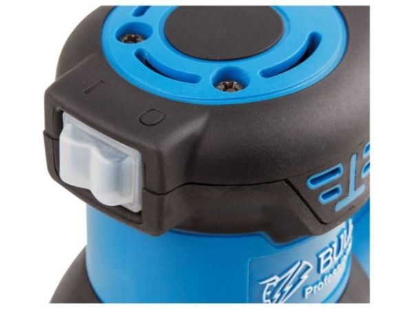 Эксцентриковая шлифмашина BULL OS 1235 в кор. 350 Вт, 125 мм, 8000-12000 об/мин, рег. об. (шнур - 4 м, амп. колебаний 2,6 мм)