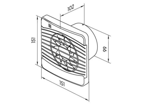 Вентилятор вытяжной накладной Oniks 100 STILL ZERNBERG