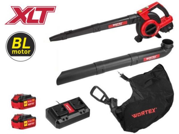 Воздуходувка WORTEX BB 2536-1 D в кор. ALL1 XLT SET БЕСЩЁТ.ДВИГ., 18В+18В, 2акб, 4 Ач, мак(36 В (2х18 В), макс.объем возд. потока 550 м куб/ч, функция пылесоса с мульчированием, БЕСЩЁТ. ДВ)