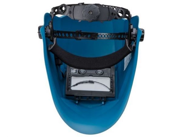 Щиток сварщика с самозатемняющимся светофильтром Solaris ASF520S (синий)(1/1/1/2; 95x43 мм (40,9 см2); DIN 4/9-13 (регул); шлифовка; рег.чувств.+задержки; сменная батарея)