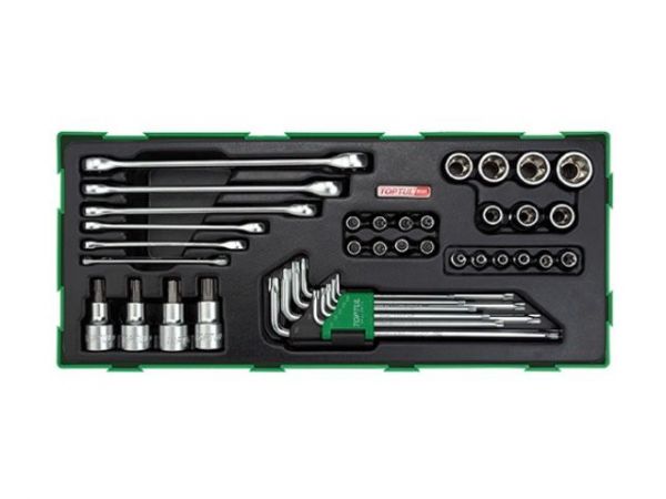 Набор-сет торцевых головок и ключей 40предм. TOPTUL