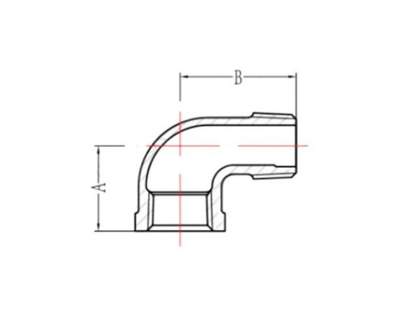 Колено 1' вн.-нар. чугун оцинк., AV Engineering