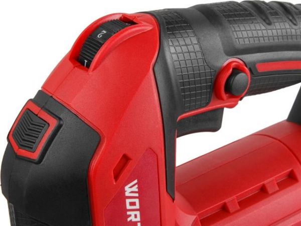 Лобзик электрический WORTEX JS 6507 LE в кор. 650 Вт, 500-3000 ход/мин, пропил до 65 мм(Быстрозажимной патрон, маятниковый ход, рег. об., лазер, подсветка, литая платформа, сдув опилок)