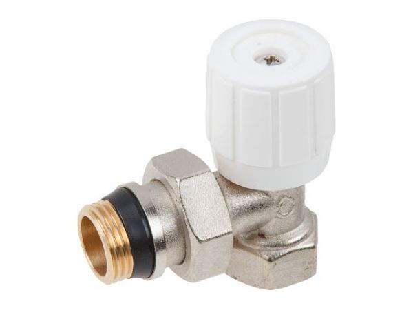 Кран вентильный угловой 1/2' вн.-нар. для радиатора с ручкой, AV Engineering(Латунь, макс.  16 бар, макс.  110 °С, Подача)