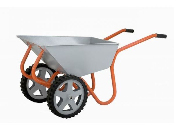 Тачка строительно-садовая ТССР-2 (120л, 360 кг, двухколесная, литая резина 380х70мм, вес 18,5 кг)(пр-во РБ)