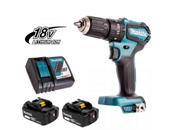 Ударная дрель-шуруповерт MAKITA LXT DHP 483 RTJ MAKPAC(18.0 В,  5.0 А/ч Li-Ion, 40 Нм, шурупы до 36 мм, сверление в металле до 13 мм)