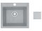 Мойка кухонная из искусственного камня SOLO серый 500х460 мм, AV Engineering