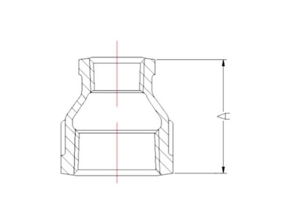 Муфта ред. 2' х 1 1/2' вн.-вн. чугун оцинк., AV Engineering