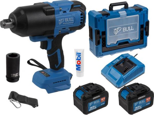 Ударный гайковерт BULL SC 1810 Xcase, XLTpro, БЕСЩЕТ., 18 В, 1500 Н*м, 3/4', 2х6 А*ч, з/у 6 А(Масса: 3,92 кг;)