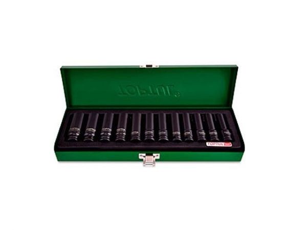 Набор головок ударн. 3/8' 8-19 мм 6 гр. 12пр. TOPTUL