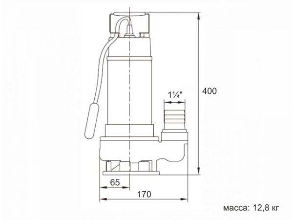 Насос погружной фекальный Marvel 600 FC 150/8 A&P(250 Вт, 9000 л/ч, 8,0 м)