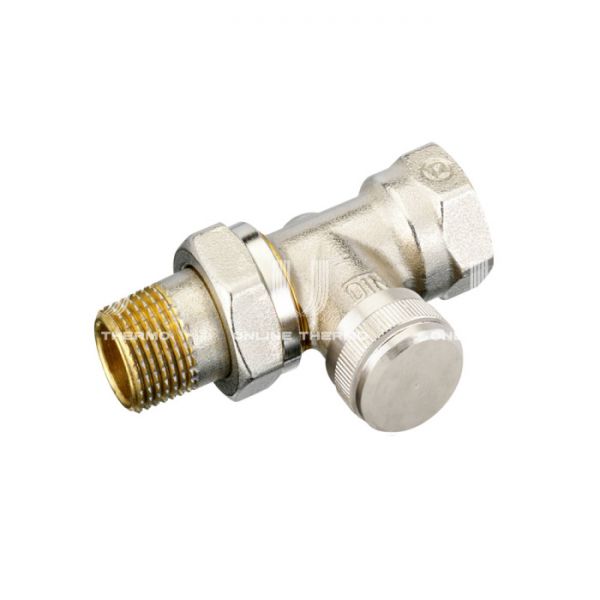 Запорный радиаторный клапан (вентиль) ручной регулировки Ридан 003L0146R, 3/4 ВР-НР, прямой