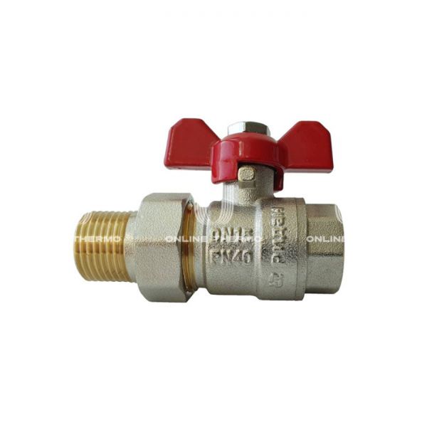 Кран шаровый Ридан BVR-FR 065B8304R, 3/4" ВР-НР, полнопроходной, ручка-бабочка