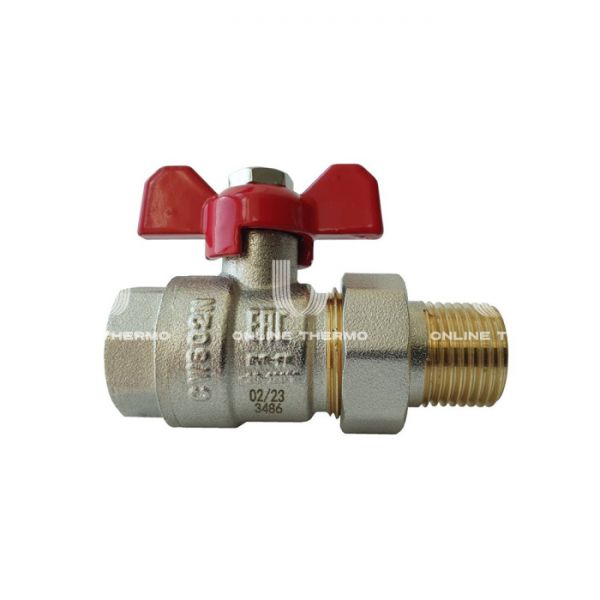 Кран шаровый Ридан BVR-FR 065B8304R, 3/4" ВР-НР, полнопроходной, ручка-бабочка