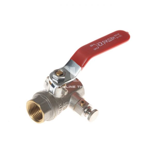 Кран шаровый Ридан BVR-DR 065B8317R, 3/4" ВР, полнопроходной, ручка-рычаг